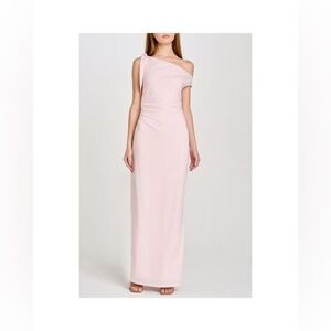 WAYF Say Less Ruched One-Shoulder Maxi Dress NWOT